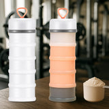 Maxbell 2 Pieces Protein Powder Containers Milk Powder Container for Office Exercise White and Pink