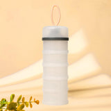 Maxbell 2 Pieces Protein Powder Containers Milk Powder Container for Office Exercise White and Pink