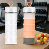 Maxbell 2 Pieces Protein Powder Containers Milk Powder Container for Office Exercise White and Pink