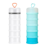 Maxbell 2 Pieces Protein Powder Containers Milk Powder Container for Office Exercise White and Blue