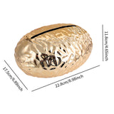 Maxbell Tissue Box Holder Egg Shaped Novelty Sturdy Stylish for Hotel Bathroom Decor Gold