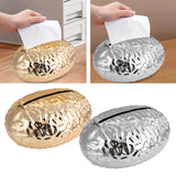 Maxbell Tissue Box Holder Egg Shaped Novelty Sturdy Stylish for Hotel Bathroom Decor Gold