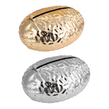 Maxbell Tissue Box Holder Egg Shaped Novelty Sturdy Stylish for Hotel Bathroom Decor Gold