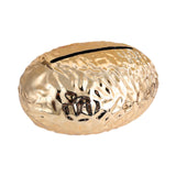 Maxbell Tissue Box Holder Egg Shaped Novelty Sturdy Stylish for Hotel Bathroom Decor Gold