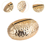 Maxbell Tissue Box Holder Egg Shaped Novelty Sturdy Stylish for Hotel Bathroom Decor Gold