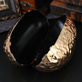 Maxbell Tissue Box Holder Egg Shaped Novelty Sturdy Stylish for Hotel Bathroom Decor Gold