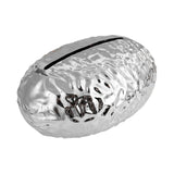 Maxbell Tissue Box Holder Egg Shaped Novelty Sturdy Stylish for Hotel Bathroom Decor Argent