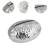 Maxbell Tissue Box Holder Egg Shaped Novelty Sturdy Stylish for Hotel Bathroom Decor Argent