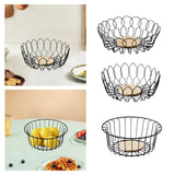 Maxbell Fruit Basket with Wood Base Stylish Practical Fruit Vegetable Storage Basket 26cmx8.5cm