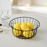 Maxbell Fruit Basket with Wood Base Stylish Practical Fruit Vegetable Storage Basket 25cmx9.5cm