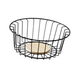 Maxbell Fruit Basket with Wood Base Stylish Practical Fruit Vegetable Storage Basket 25cmx9.5cm