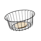 Maxbell Fruit Basket with Wood Base Stylish Practical Fruit Vegetable Storage Basket 25cmx9.5cm