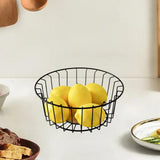 Maxbell Fruit Basket with Wood Base Stylish Practical Fruit Vegetable Storage Basket 25cmx9.5cm
