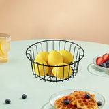 Maxbell Fruit Basket with Wood Base Stylish Practical Fruit Vegetable Storage Basket 25cmx9.5cm