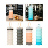 Maxbell Protein Container Multipurpose Snack Storage Box for School Workout Exercise white
