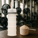 Maxbell Protein Container Multipurpose Snack Storage Box for School Workout Exercise white
