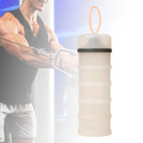 Maxbell Protein Container Multipurpose Snack Storage Box for School Workout Exercise white