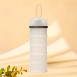 Maxbell Protein Container Multipurpose Snack Storage Box for School Workout Exercise white