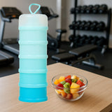 Maxbell Protein Container Multipurpose Snack Storage Box for School Workout Exercise blue