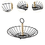 Maxbell Wire Fruit Basket with Handle Server Tabletop Fruit Vegetable Storage Basket B