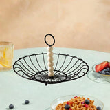 Maxbell Wire Fruit Basket with Handle Server Tabletop Fruit Vegetable Storage Basket B