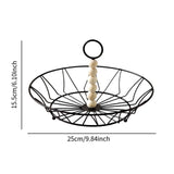 Maxbell Wire Fruit Basket with Handle Server Tabletop Fruit Vegetable Storage Basket C