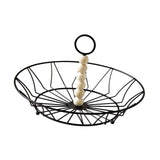 Maxbell Wire Fruit Basket with Handle Server Tabletop Fruit Vegetable Storage Basket C