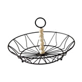 Maxbell Wire Fruit Basket with Handle Server Tabletop Fruit Vegetable Storage Basket C
