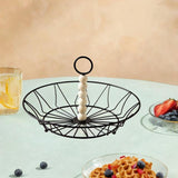 Maxbell Wire Fruit Basket with Handle Server Tabletop Fruit Vegetable Storage Basket C