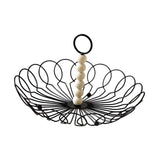 Maxbell Wire Fruit Basket with Handle Server Tabletop Fruit Vegetable Storage Basket D