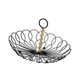 Maxbell Wire Fruit Basket with Handle Server Tabletop Fruit Vegetable Storage Basket D