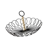 Maxbell Wire Fruit Basket with Handle Server Tabletop Fruit Vegetable Storage Basket D