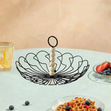 Maxbell Wire Fruit Basket with Handle Server Tabletop Fruit Vegetable Storage Basket F