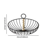 Maxbell Wire Fruit Basket with Handle Server Tabletop Fruit Vegetable Storage Basket G