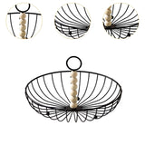 Maxbell Wire Fruit Basket with Handle Server Tabletop Fruit Vegetable Storage Basket G