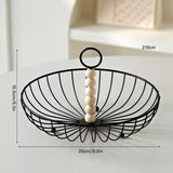Maxbell Wire Fruit Basket with Handle Server Tabletop Fruit Vegetable Storage Basket G