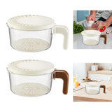 Maxbell Drain Basket Practical Fridge Storage Container for Strawberry Cherry Fruits White
