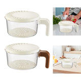 Maxbell Drain Basket Practical Fridge Storage Container for Strawberry Cherry Fruits White