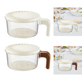 Maxbell Drain Basket Practical Fridge Storage Container for Strawberry Cherry Fruits White