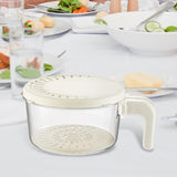Maxbell Drain Basket Practical Fridge Storage Container for Strawberry Cherry Fruits White