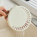 Maxbell Drain Basket Practical Fridge Storage Container for Strawberry Cherry Fruits White
