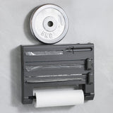 Maxbell Foil and Plastic Wrap Organizer Convenient Versatile with Paper Towel Holder