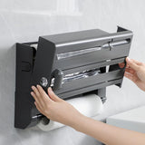 Maxbell Foil and Plastic Wrap Organizer Convenient Versatile with Paper Towel Holder