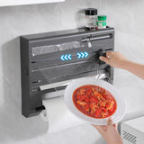 Maxbell Foil and Plastic Wrap Organizer Convenient Versatile with Paper Towel Holder