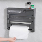 Maxbell Foil and Plastic Wrap Organizer Convenient Versatile with Paper Towel Holder