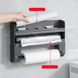 Maxbell Foil and Plastic Wrap Organizer Convenient Versatile with Paper Towel Holder