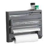 Maxbell Foil and Plastic Wrap Organizer Convenient Versatile with Paper Towel Holder