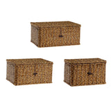 Maxbell Storage Basket with Lid Shelf Basket Storage for Kitchen Nursery Living Room 36 cmx23 cmx16 cm
