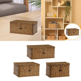Maxbell Storage Basket with Lid Shelf Basket Storage for Kitchen Nursery Living Room 36 cmx23 cmx16 cm