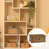 Maxbell Storage Basket with Lid Shelf Basket Storage for Kitchen Nursery Living Room 36 cmx23 cmx16 cm